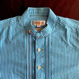 Bavarian German Men’s Shirt Turquoise Medium